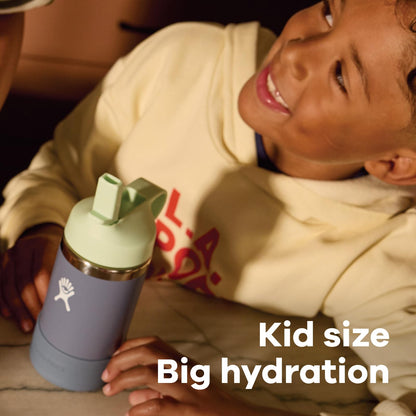 Hydro Flask Kids Water Bottle for School - Stainless Steel and Insulated with Straw Cap - 12 Oz Koala