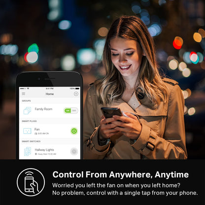 Kasa Smart Plug Mini 15A, Apple HomeKit Supported, Smart Outlet Works with Siri, Alexa & Google Home, UL Certified, App Control, Scheduling, Timer, 2.4G WiFi Only, 4 Count (Pack of 1) (EP25P4), White