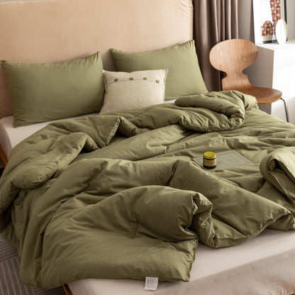 ROSGONIA Queen Comforter Set Olive Green, 3pcs Bedding Sets Queen (1 Boho Olive Comforter & 2 Pillowcases), All Season Lightweight Blanket Quilt