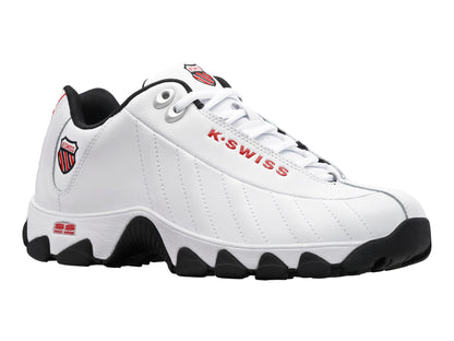 K-Swiss Men's ST329 CMF Sneaker, White/Black/Mars Red, 7.5 M