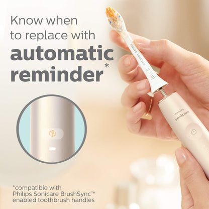 Philips Sonicare Premium All-in-One (A3) Replacement Toothbrush Heads, Gum Care, Plaque Removal, Whitening, One Year Supply, 4 Brush Heads, White, HX9094/65
