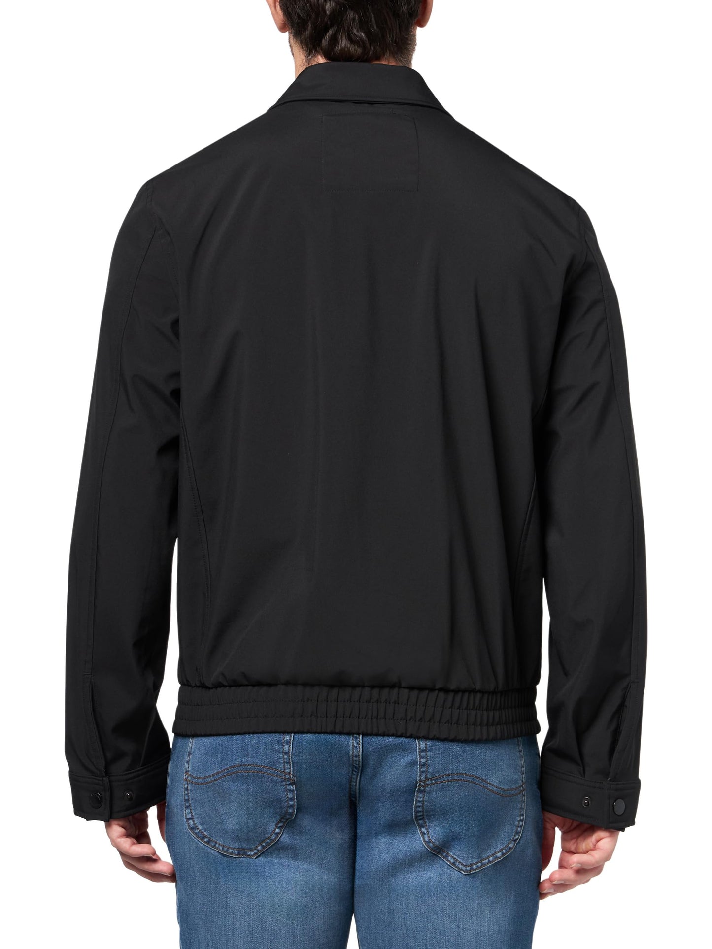 Champion Men's Lightweight Laydown Collar Jacket, Black, Medium