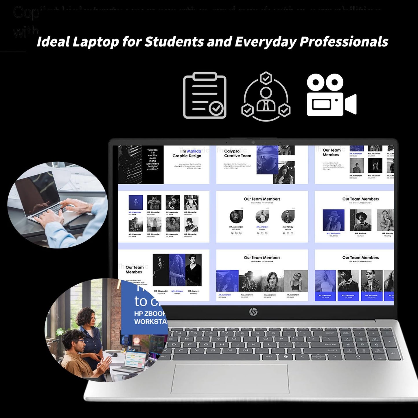 HP Flagship Touchscreen Laptop Computer - 15.6" HD Display, Intel 13th Core i3-1315U CPU, Up to 4.5GHz, Intel UHD Graphics, AI Copilot, Wifi6, Win11 Pro for Business & Student(32GB RAM, 1TB SSD)