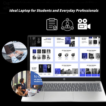 HP Flagship Touchscreen Laptop Computer - 15.6" HD Display, Intel 13th Core i3-1315U CPU, Up to 4.5GHz, Intel UHD Graphics, AI Copilot, Wifi6, Win11 Pro for Business & Student(32GB RAM, 1TB SSD)