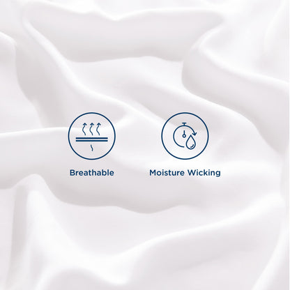 Bedsure King Size Sheet Set, Cooling Sheets King, Rayon Derived from Bamboo, Deep Pocket Up to 16", Breathable & Soft Bed Sheets, Hotel Luxury Silky Bedding Sheets & Pillowcases, White