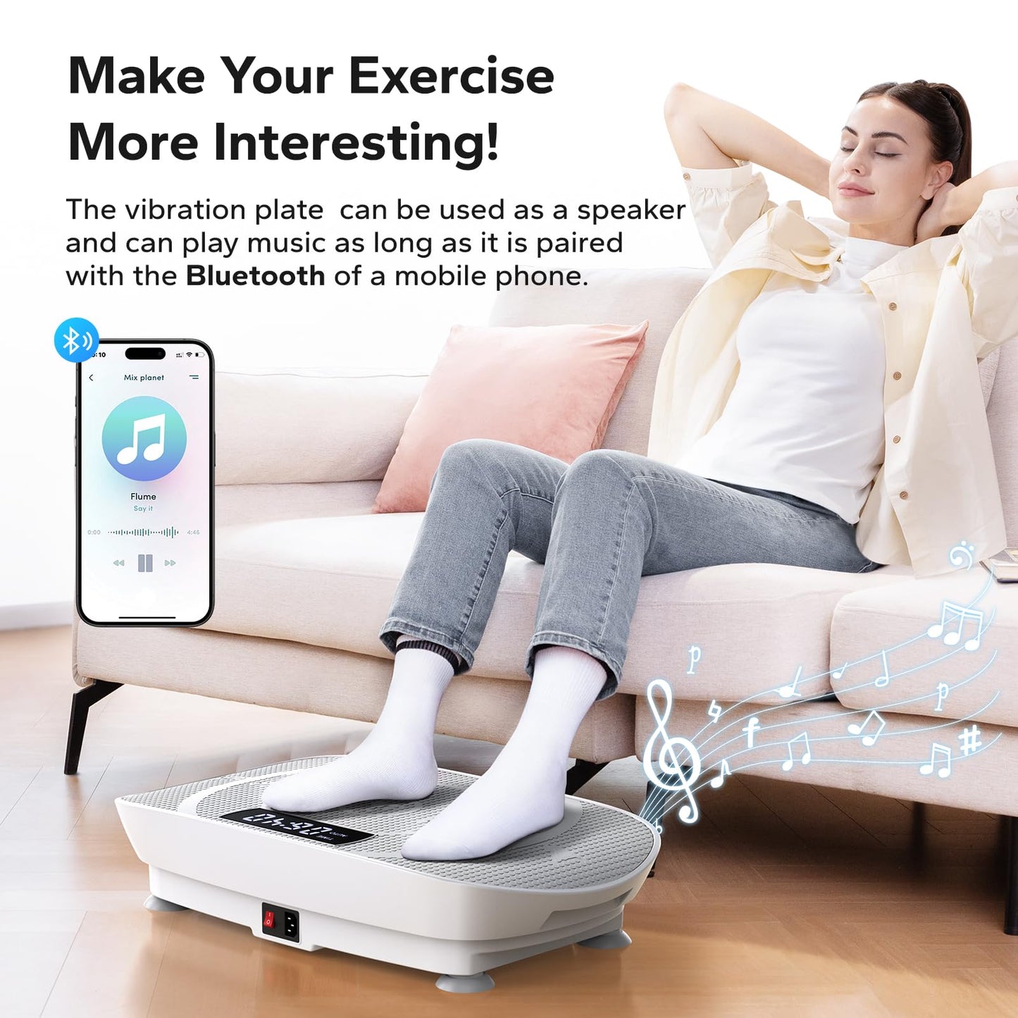 MERACH Vibration Plate Exercise Machine,Whole Body Workout Power Vibrate Fitness Platform Vibration Plate for Lymphatic Drainage,Motor Speed Control , Weight Loss & Shaping (Grey)