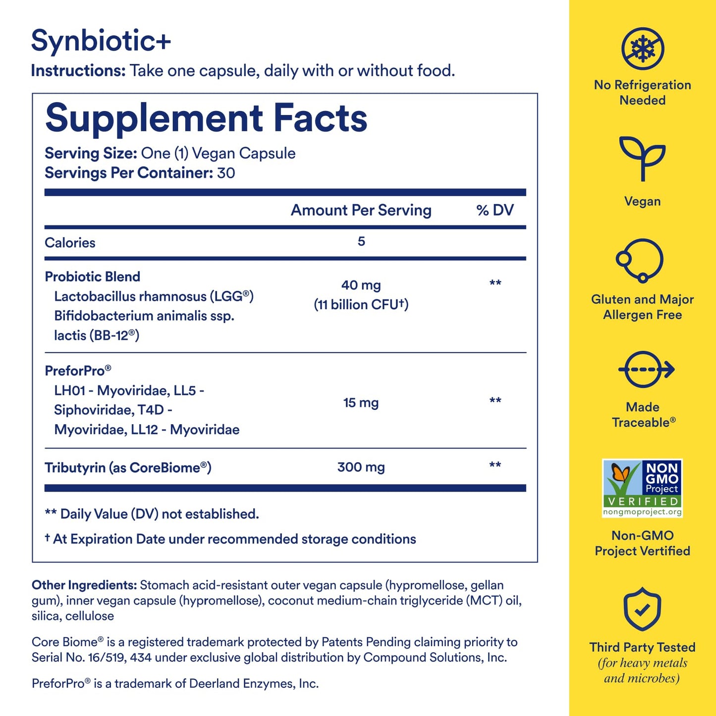Ritual Synbiotic+ Probiotic, Prebiotic, Postbiotic, 3-in-1 Supplement for Gut Health and Digestive Support, Regularity, Bloat, Immune, Vegan Delayed-Released Daily Capsule, Women and Men, 30 Day