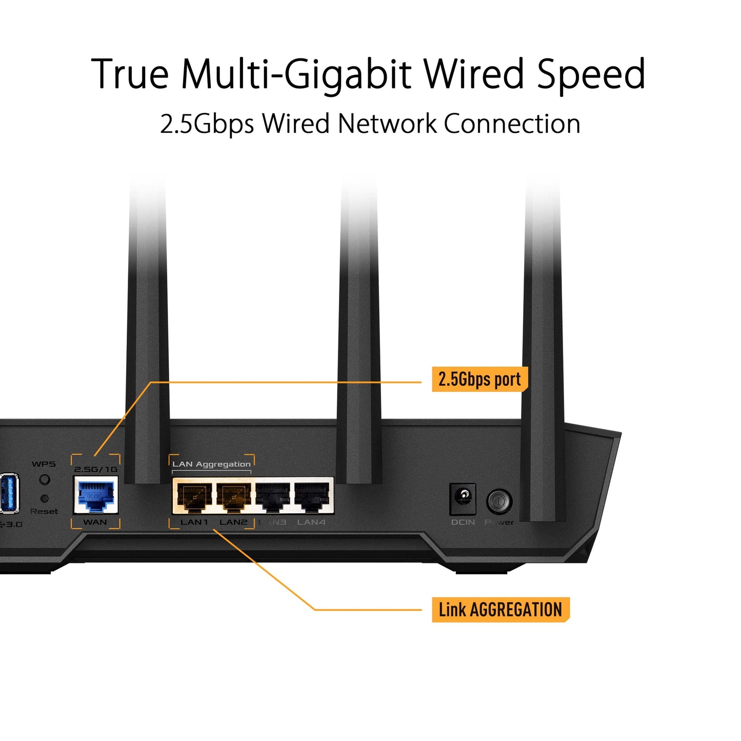 ASUS TUF Gaming WiFi 6 Router (TUF-AX4200) - Dedicated Gaming Port, Dual 2.5G Port, 3 Steps Port Forwarding, Extendable Router with AiMesh Technology, AiProtection Pro, VPN, Instant Guard