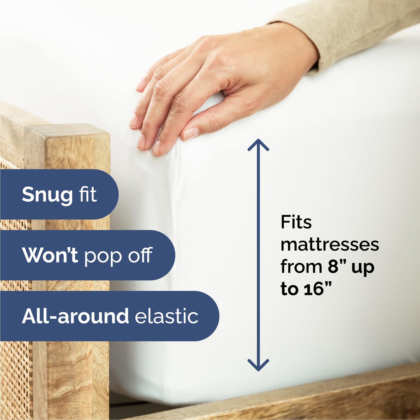 Queen 6 Piece Sheet Set - Comfy, Breathable & Cooling - Hotel Luxury Bedding for Women, Men, Kids & Teens - 1 Flat & 1 Fitted Sheet & 4 Pillowcases with Deep Pockets - Soft and Wrinkle Free - White