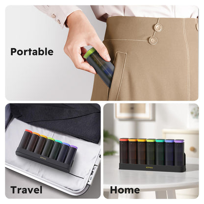 KOVIUU Weekly Pill Organizer 3X a Day, Detachable Pill Box 7 Day, Large 3 Times Daily Pill Case, Travel Pill Container Holder, Week Medication Dispenser Pillbox for Vitamin Supplement Medicine, Black