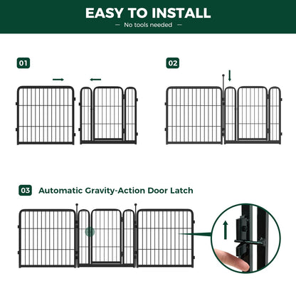 FXW Rollick Dog Playpen for Yard, RV Camping│Patented, 24 inch 8 Panels