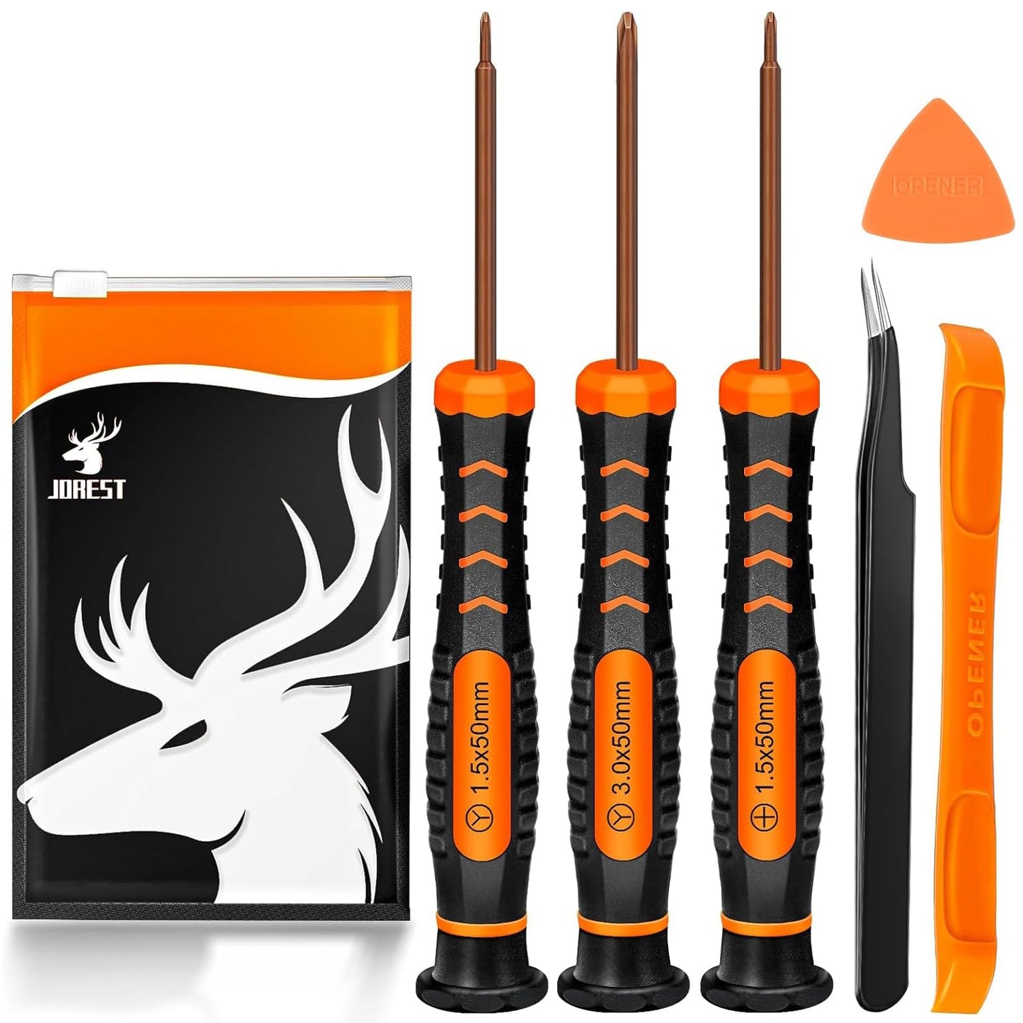 JOREST Screwdriver Kit for Switch, 6Pcs Repair Set with Triwing Y00,Y1,Phillips PH000, Tweezers, Crowbar, Triangle Pry, for Switch Lite, Joycon Controller, Wii, Gameboy Advance SP, Gamecube