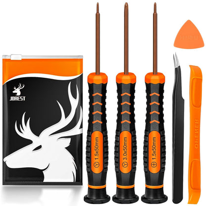 JOREST Screwdriver Kit for Switch, 6Pcs Repair Set with Triwing Y00,Y1,Phillips PH000, Tweezers, Crowbar, Triangle Pry, for Switch Lite, Joycon Controller, Wii, Gameboy Advance SP, Gamecube