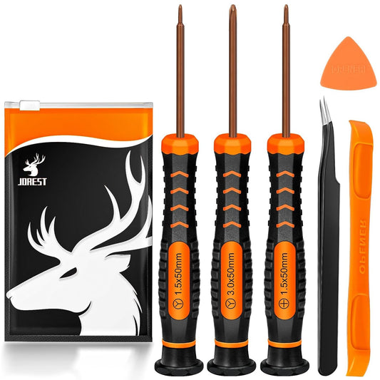 JOREST Screwdriver Kit for Switch, 6Pcs Repair Set with Triwing Y00,Y1,Phillips PH000, Tweezers, Crowbar, Triangle Pry, for Switch Lite, Joycon Controller, Wii, Gameboy Advance SP, Gamecube