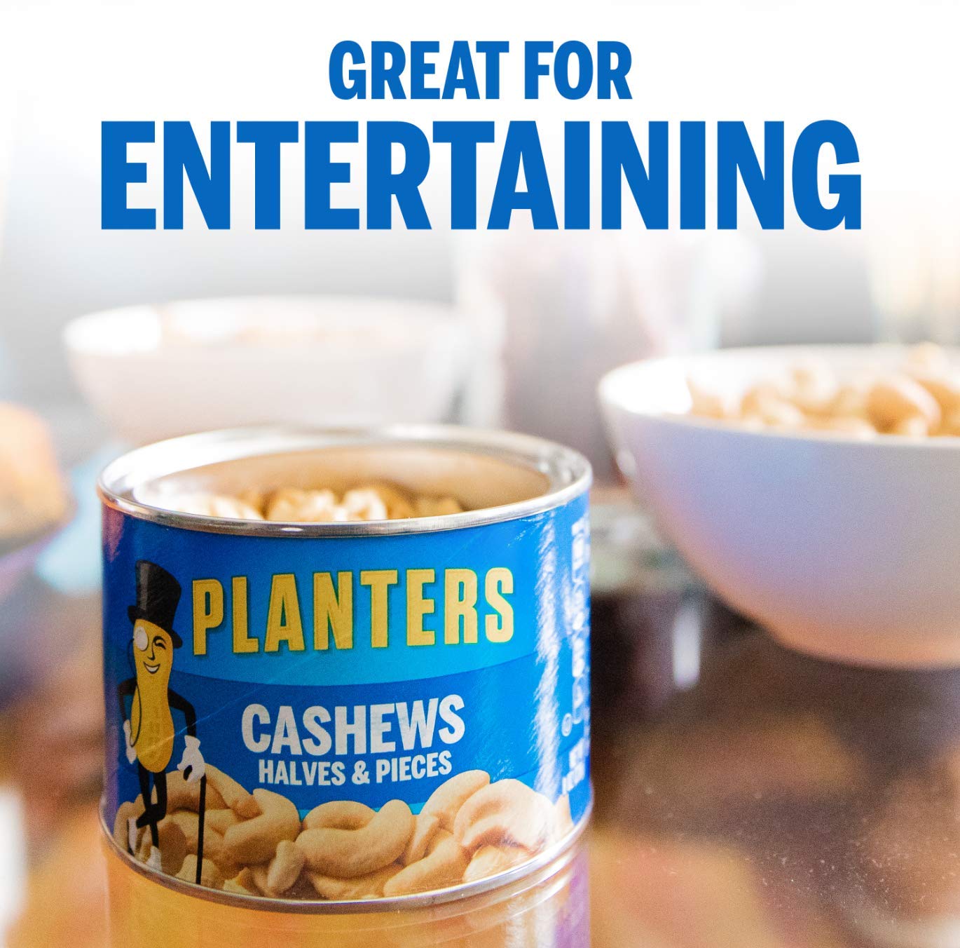 Planters Cashew Halves & Pieces, 8.0 oz Canister