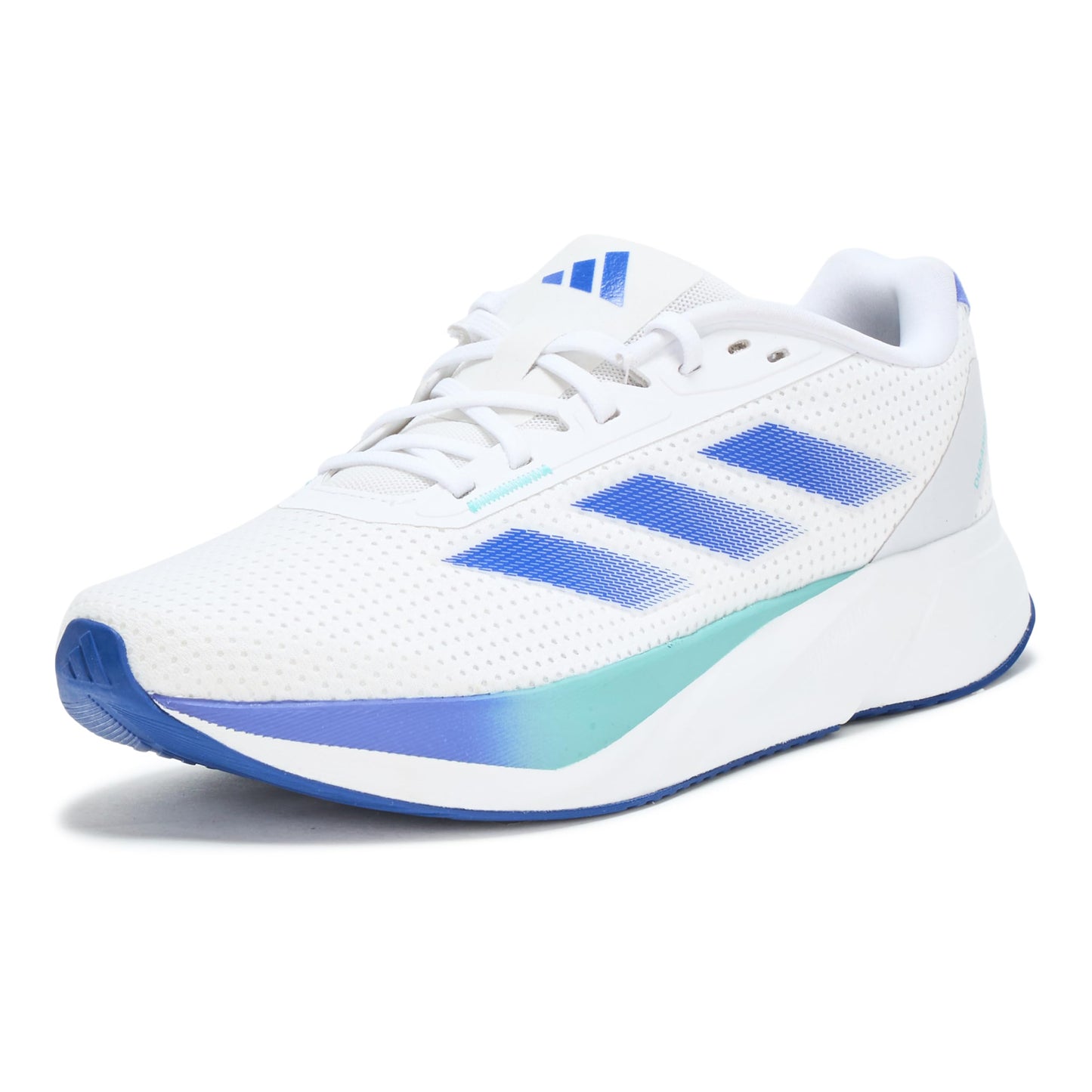 adidas Men's Duramo SL Running Sneaker, White/Lucid Blue/Flash Aqua, 10