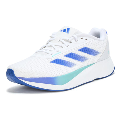 adidas Men's Duramo SL Running Sneaker, White/Lucid Blue/Flash Aqua, 10