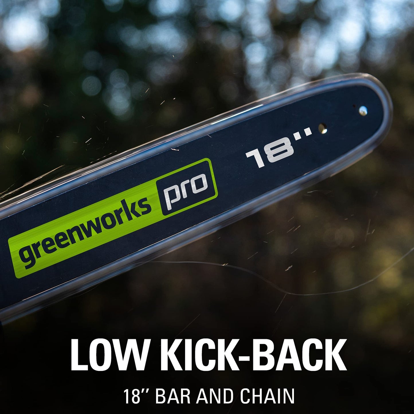 Greenworks 80V 18" Brushless Cordless Chainsaw (Great for Tree Felling, Limbing, Pruning, and Firewood) / 75+ Compatible Tools), Tool Only - Battery & Charger Not Included