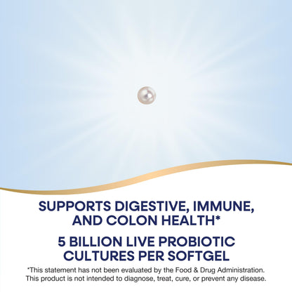 Nature's Way Elite Extra Strength Probiotic Pearls for Men and Women, Supports Digestive, Immune, Colon Health*, 5 Billion Live Cultures, No Refrigeration Required, 30 Softgels