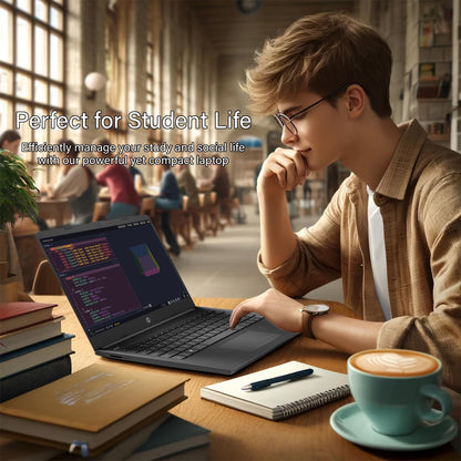 HP 14 Ultrabook • Intel 4-Core CPU • Back to School Limited Edition with Microsoft 365 • 32GB RAM • 1.6TB Storage (128GB OnBoard withHP 512GB P500 Portable SSD + 1TB OneDrive) • Win 11 Pro • Black