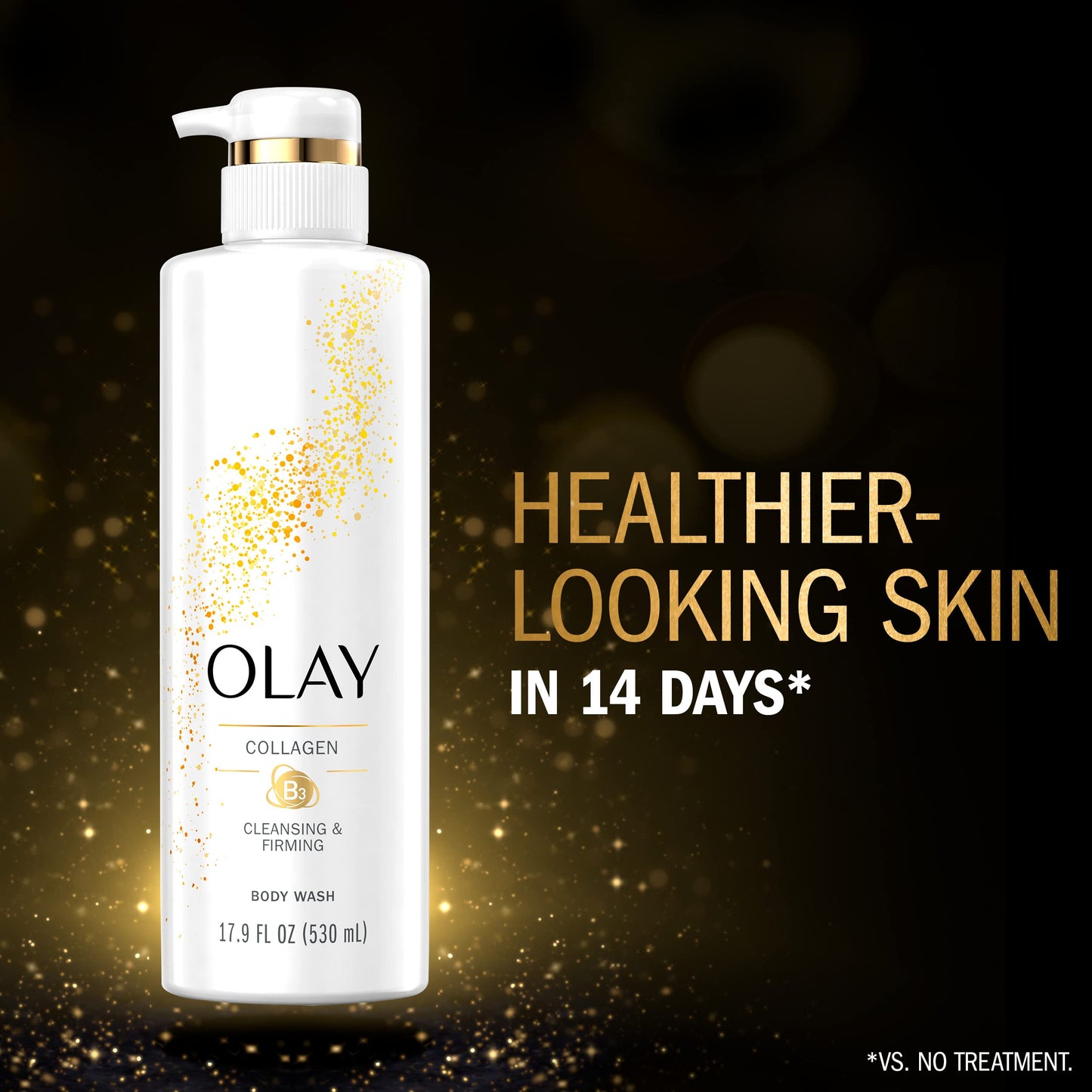 Olay Cleansing & Firming Body Wash for Women with Collagen and Vitamin B3, 20 fl oz (Pack of 4)