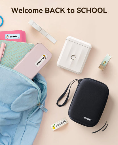 NIIMBOT Label Maker Machine Bluetooth Label Printer for School Home Office Organization, Wireless Mini Labeler D110 Upgraded Version, Label Machine with Label, White