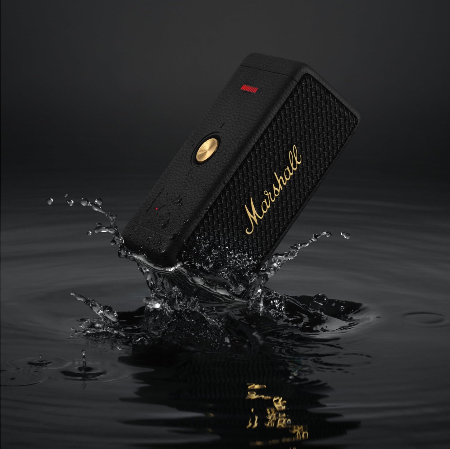 Marshall Emberton II Portable Bluetooth Speaker, Black & Brass