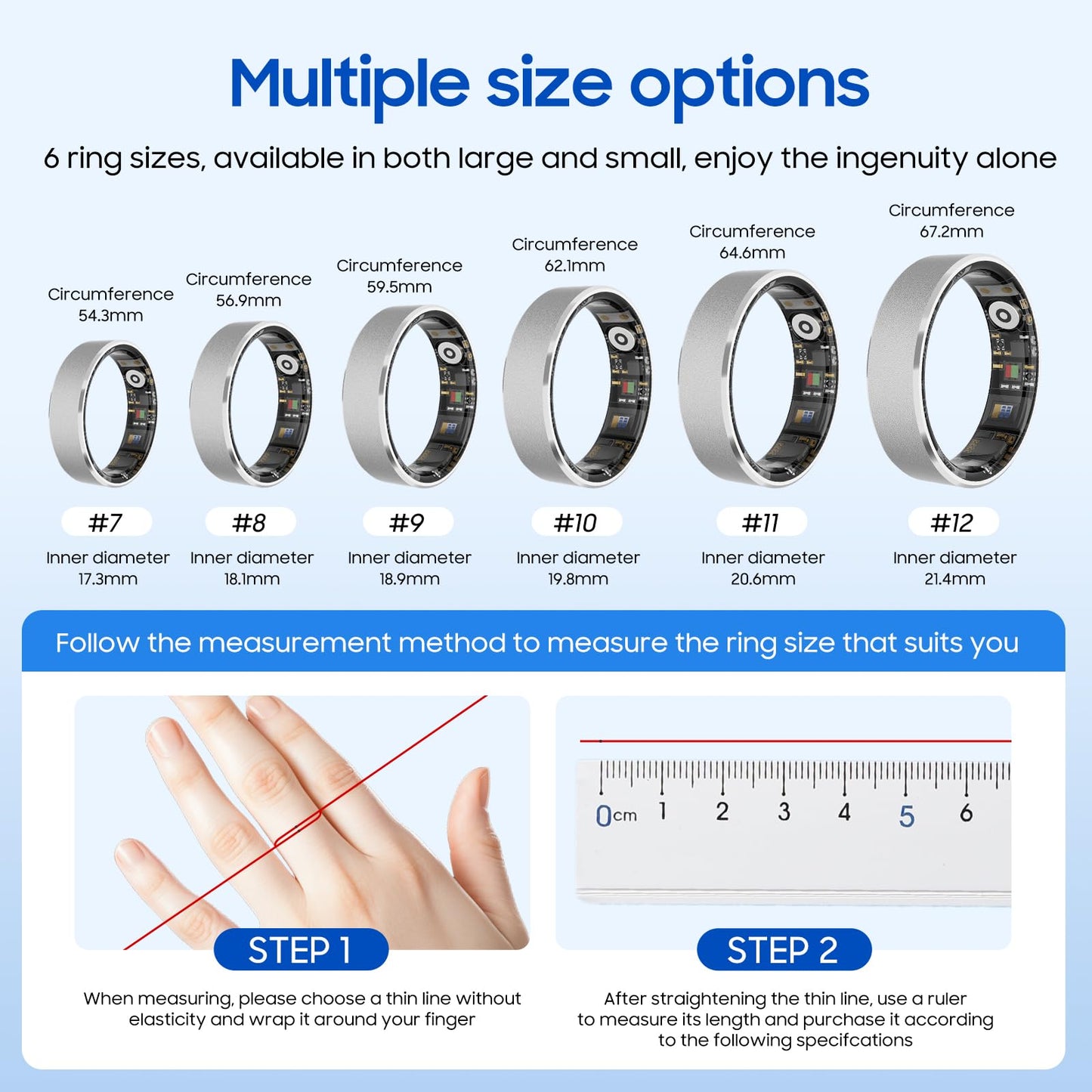 prxxhri Smart Health Ring, Featuring Stress and Sleep Monitoring Functions, Compatible with iOS and Android,Waterproof Fitness Tracker for Women & Men, No Subscription Fee. (Rose Gold, 10)