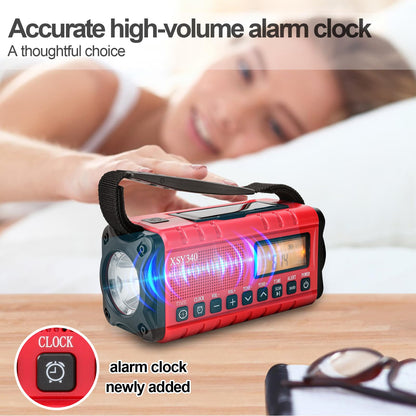 10000mAh/37000mWh Emergency Hand Crank Radio,AM FM NOAA Weather Alert Radio, Digital Display,3 Ways Powered Hand Crank,Solar Radio with Type-C Charger,Flashlight,Reading Lamp,Headphone Jack,SOS Alarm