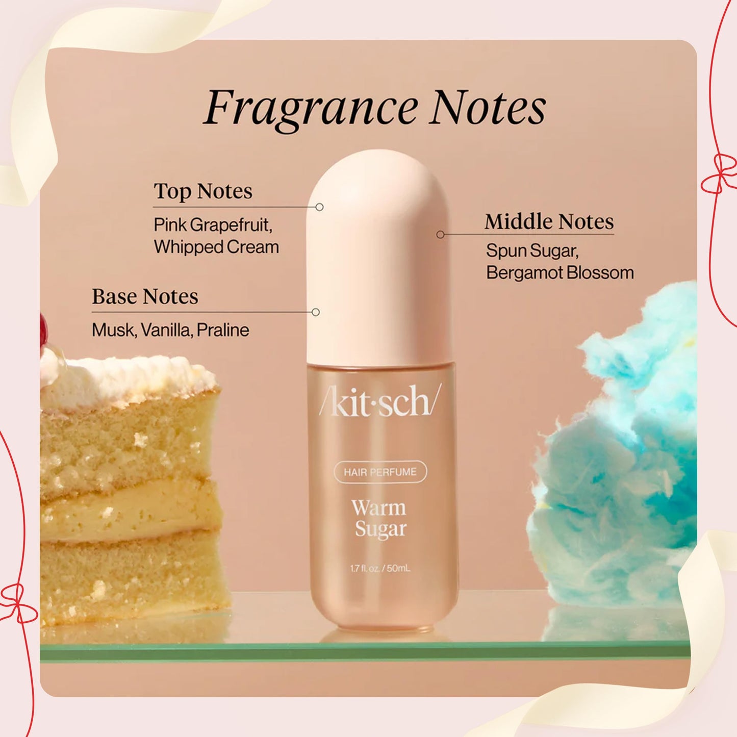 Kitsch Hair Perfume for Women- Warm Sugar and Oak & Amber | Clean, Deodorizing & Patented Odor-Eliminating Technology Hair Spray & Body Mist- Freshen Hair, Pillows | Ideal Gifts for Women - 50mL, 2pcs