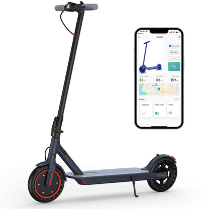 MAXSHOT V1 Electric Scooter for Adults, 8.5" Tires, 19Mph, 350W Motor, Max 21 Miles Long Range, Folding E-Scooter with Dual Braking System and App Control (V1-Sport Escooter)