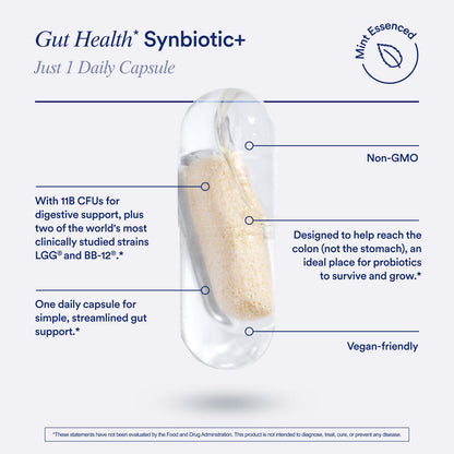 Ritual Synbiotic+ Probiotic, Prebiotic, Postbiotic, 3-in-1 Supplement for Gut Health and Digestive Support, Regularity, Bloat, Immune, Vegan Delayed-Released Daily Capsule, Women and Men, 30 Day