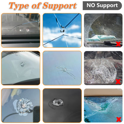 Windshield Repair Kit, Upgraded Windshield Chip Repair Kit with Pressure Syringes,Automotive Windshield Crack Repair Kit, Glass Repair Kit Quick Fix for Fixing Bulls-Eye, Star-Shaped Crack new version