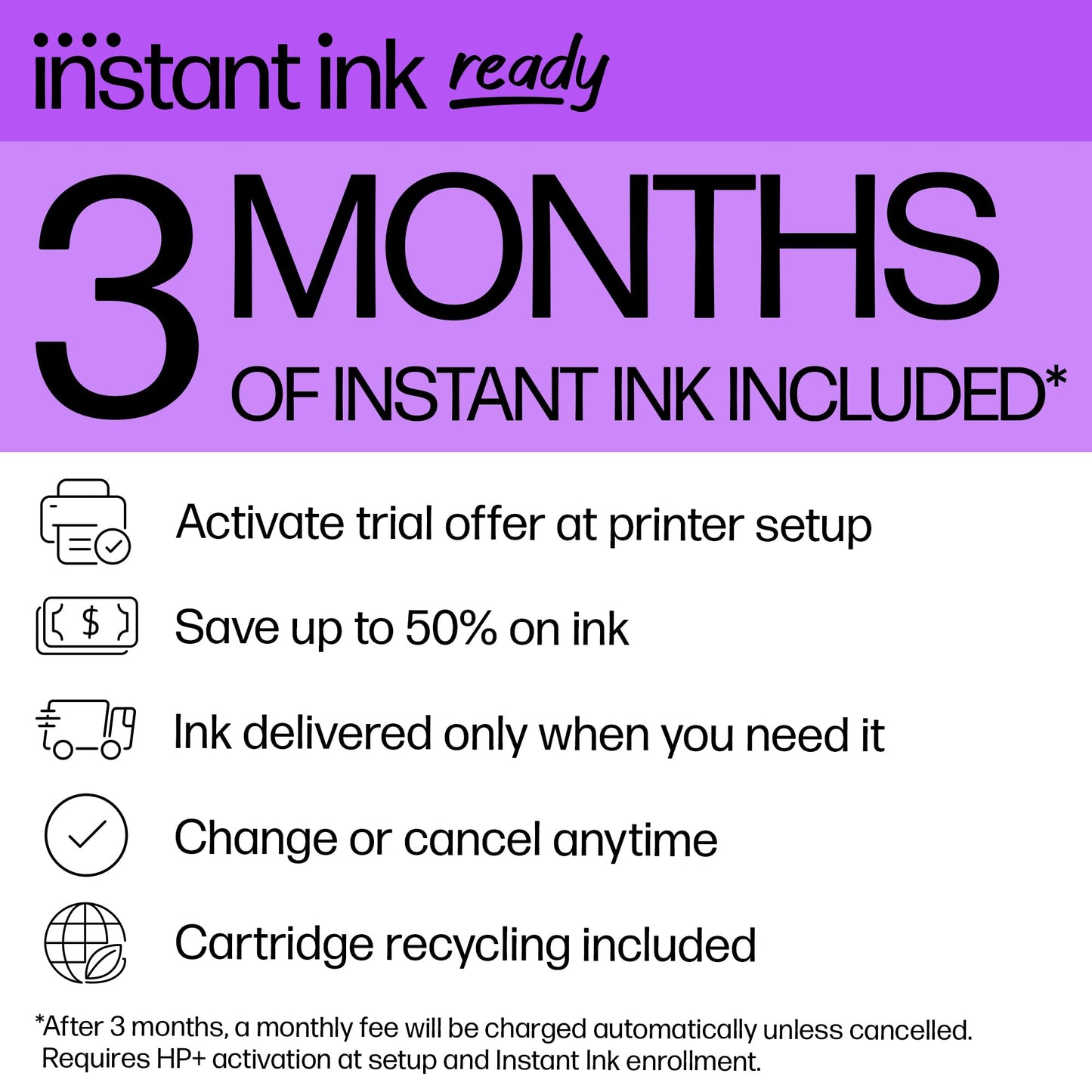 HP DeskJet 2827e Wireless All-in-One Color Inkjet Printer, Scanner, Copier, Best Home Printer, 3 Months of Instant Ink Trial Included (6W7F5A)