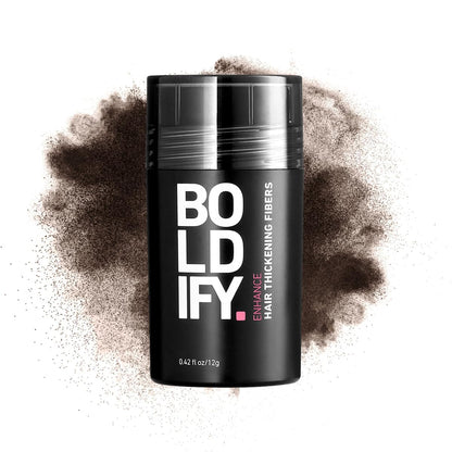 BOLDIFY Hair Fibers (12g) - Fill In Thinning and Fine Hair for an Instantly Fuller, Thicker Look - 14 Shades for Women & Men - Dark Brown