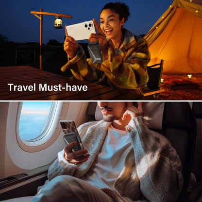 Portable Charger with Built in Cable and AC Wall Plug,10000 mAh External Battery Power Bank, LED Display 4 Outputs 2 Inputs, Travel Phone Charger Battery Pack for iPhone 16 15 14 13 Samsung iPad