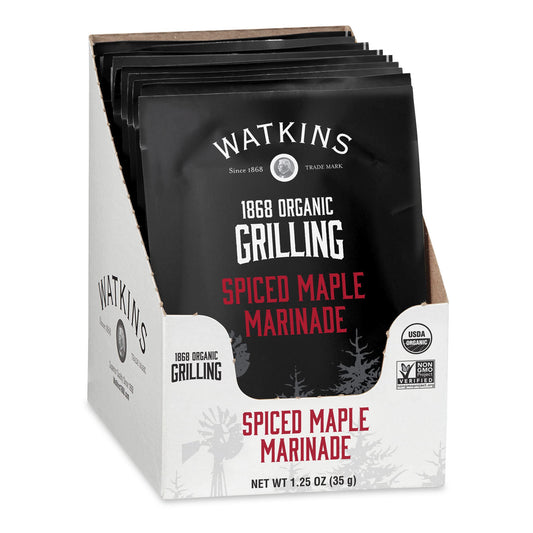 Watkins Organic Grilling Spiced Maple Marinade, 1.25 Oz each, 12 Count (Pack of 1)
