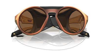 Oakley Men's Oo9440 Clifden Round Sunglasses, Matte Red Gold Colorshift/Prizm Bronze, 54 mm