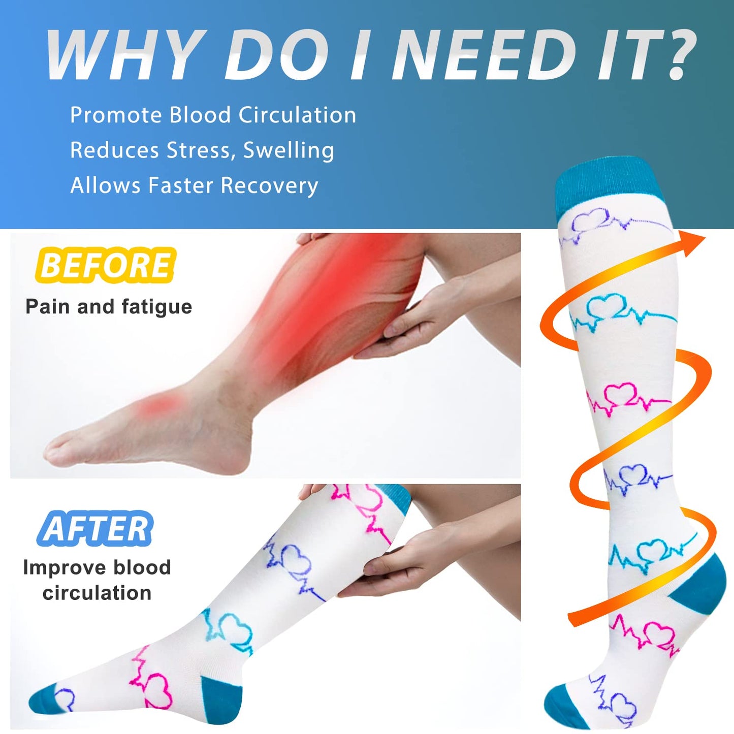 Aoliks Compression Socks for Women & Men,Funny Circulation Socks for Flying Pregnancy