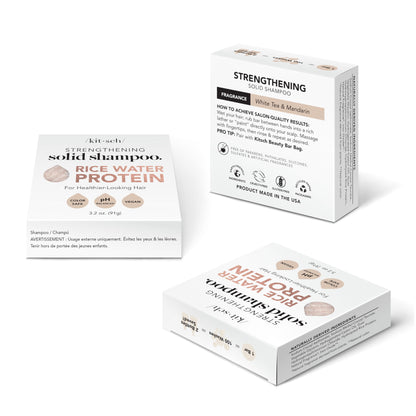 Kitsch Rice Water Shampoo Bar for Hair Growth – Strengthening Hair Shampoo for Men and Women – Reduce Breakage, Boosts Shine – Paraben, Silicone & Sulfate-Free, Vegan Hair Care - 3.2 oz