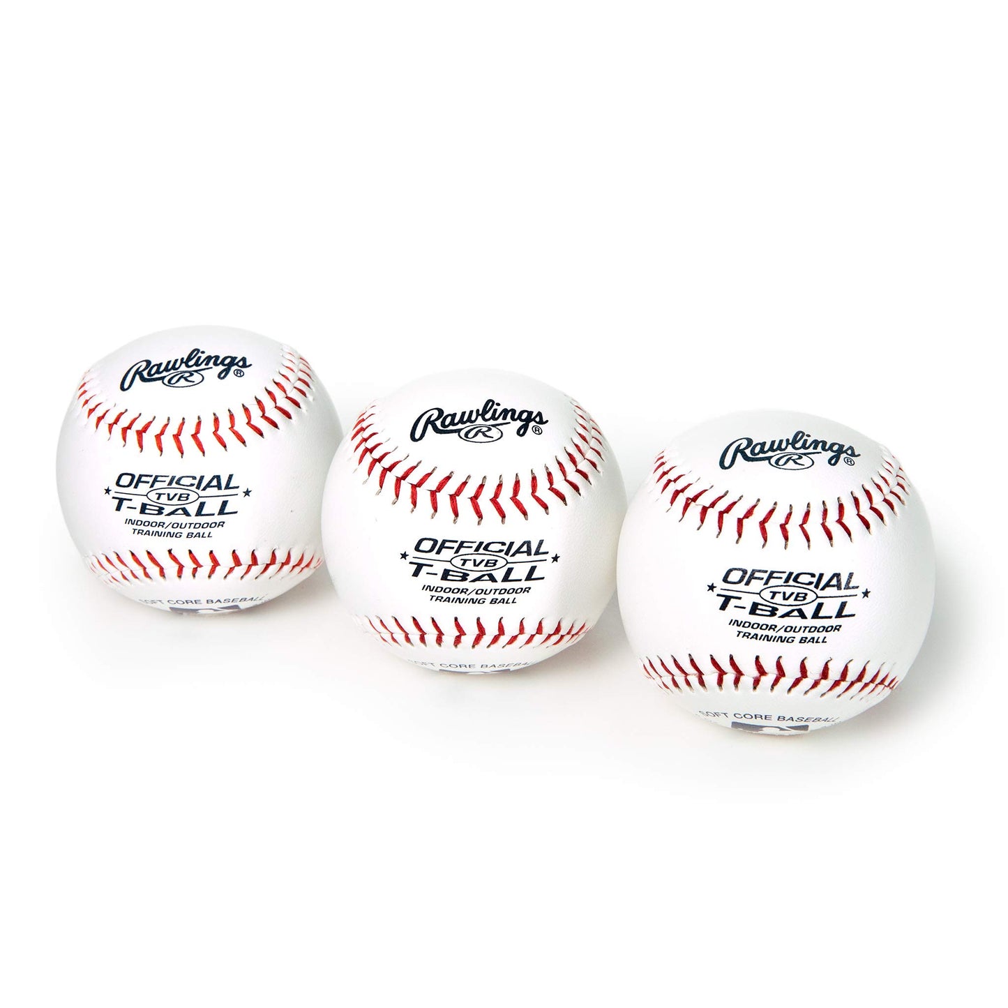 Rawlings | Official T-Balls | TVB | Youth/6u | 3 Count | Sponge Rubber Core | Indoor/Outdoor