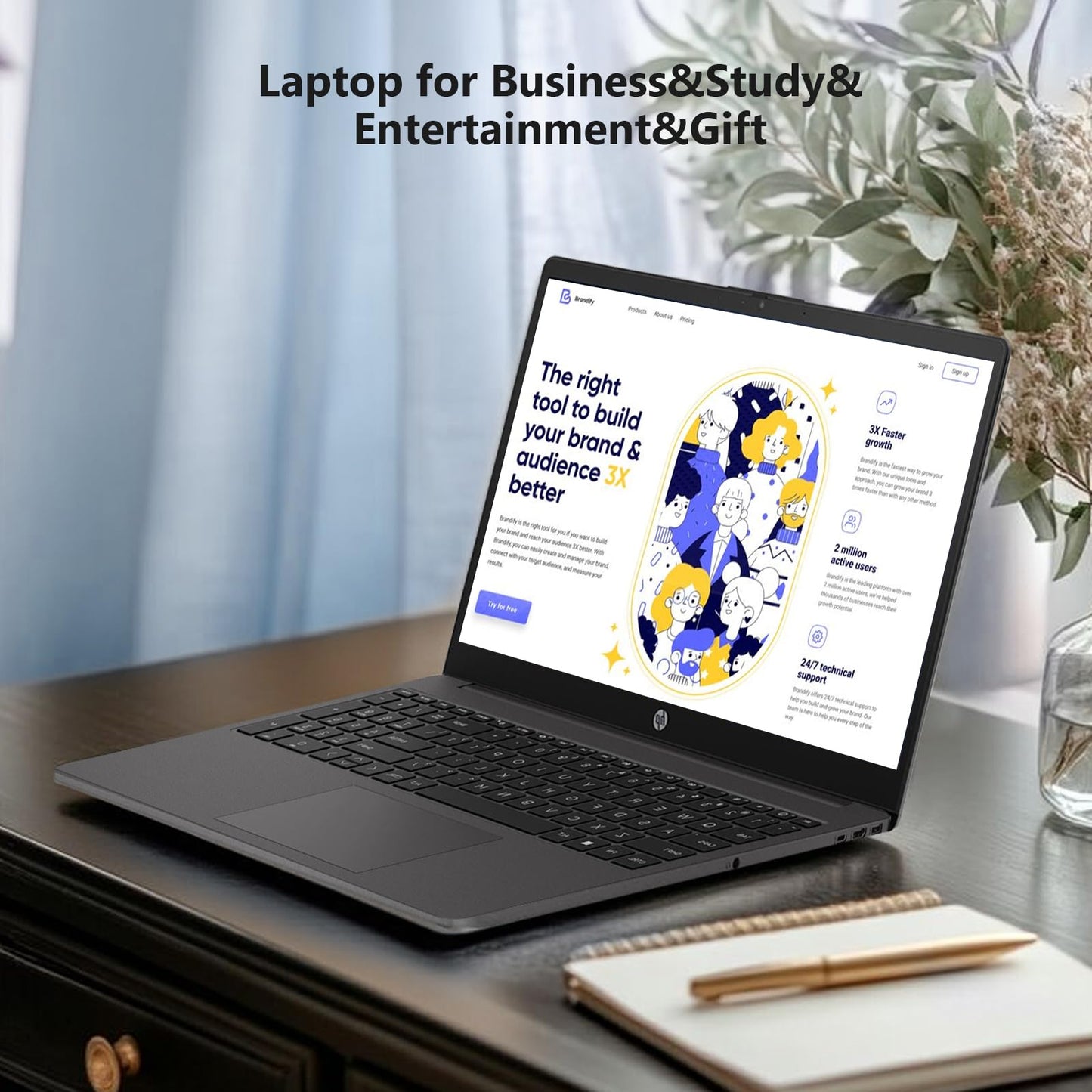 HP 2025 Updated 15.6" 255 G10 FHD Business Laptop, AMD Ryzen 7 7730U (64GB RAM | 2TB SSD), Numeric Keypad, Webcam, Windows 11 Pro, MS Office Pro, WiFi 6& Bluetooth with LTP Accessory Kit