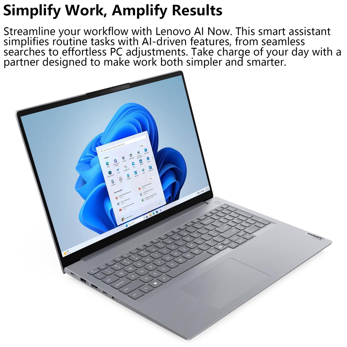 Lenovo ThinkBook 16 Gen 8 Business AI PC Laptop Computer, 16" FHD+, Intel 16-Core Ultra 7 255H (Beat i7-13900H), 64GB DDR5 RAM, 2TB PCIe SSD, WiFi 6E, Bluetooth 5.3, Fingerprint Reader, Windows 11 Pro