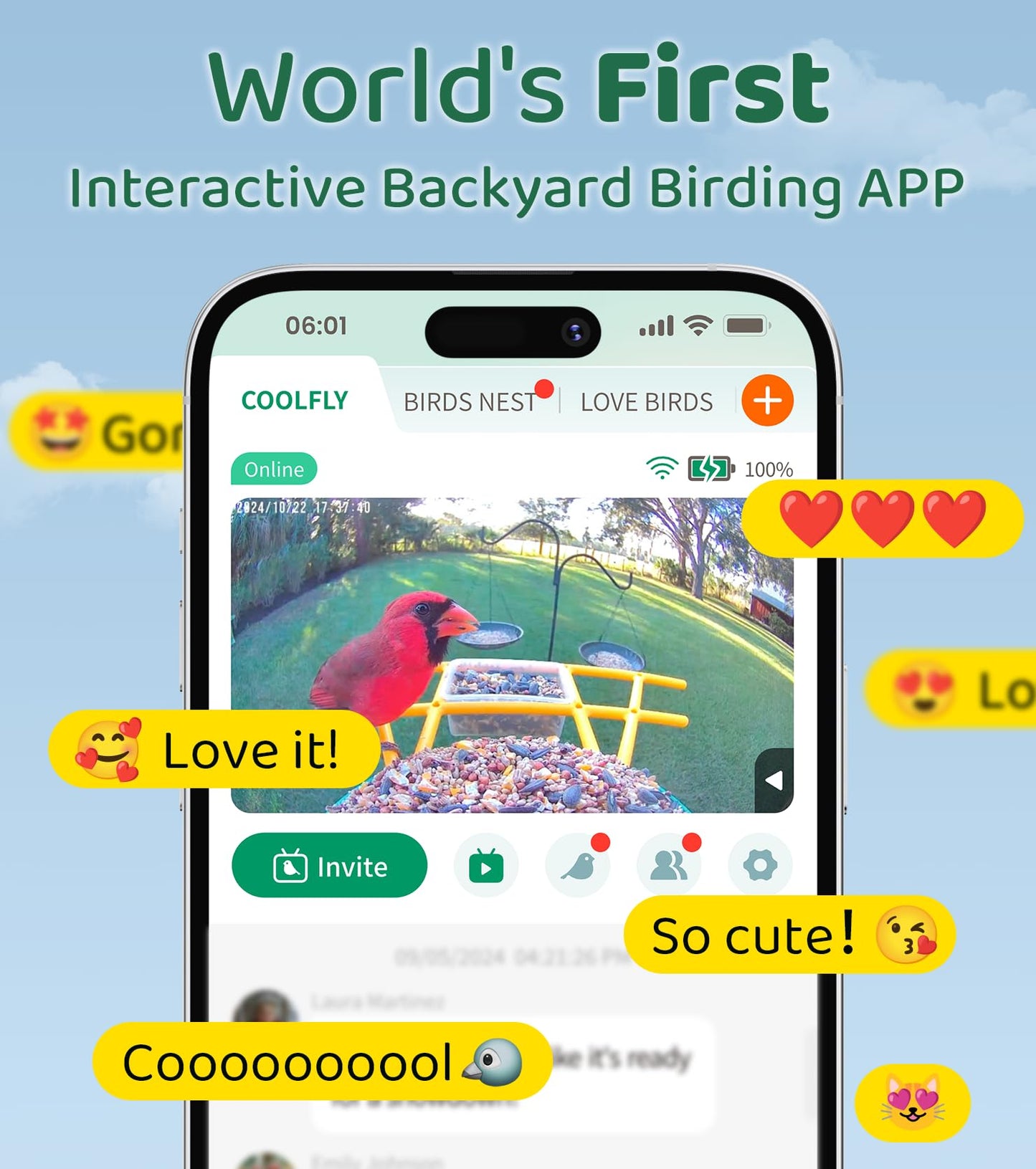 HIXX Smart Bird Feeder with Camera, Lifetime Free AI Bird Species Recognition, Solar-Powered Video Birds Feeder for Outdoors with HD Camera, Mounts Anywhere (Green)