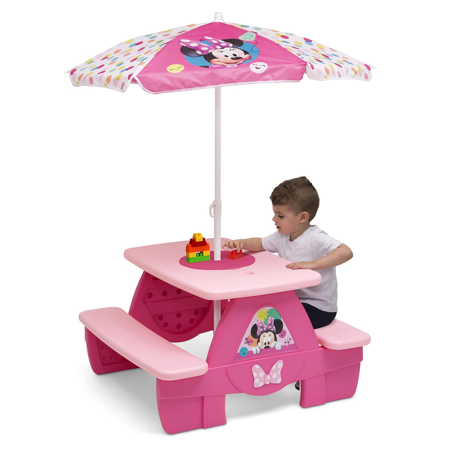 Delta Children 4 Seat Activity Picnic Table, Minnie Mouse