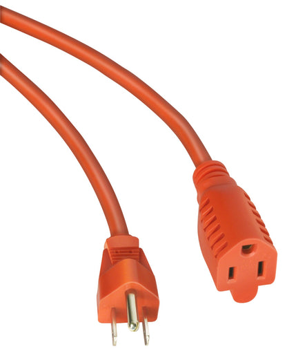 Southwire Light Duty Extension Cord, 50Ft, 16 Gauge, 3 Conductor, Outdoor Extension Cord, SJTW, Orange, 2308SW8803