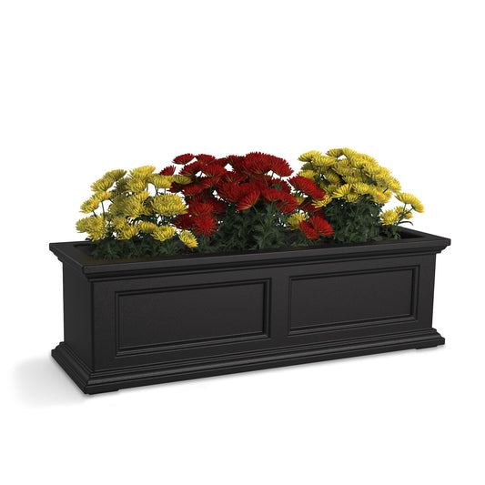 Mayne Fairfield 3-Foot Window Box – Self-Watering, Weather-Resistant Planter for Flowers – Durable Design for Outdoor Use, Perfect for Windows