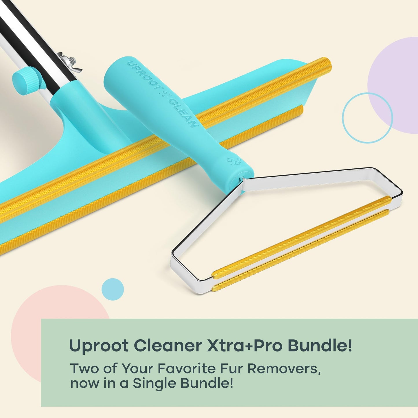 Uproot Clean Pet Hair Remover Bundle - Including Xtra & Pro - Dog Hair Remover and Carpet Scraper Models - Easy Cat Hair Remover & Pet Hair Remover for Couch, Clothes & Rugs - Gets Every Hair!