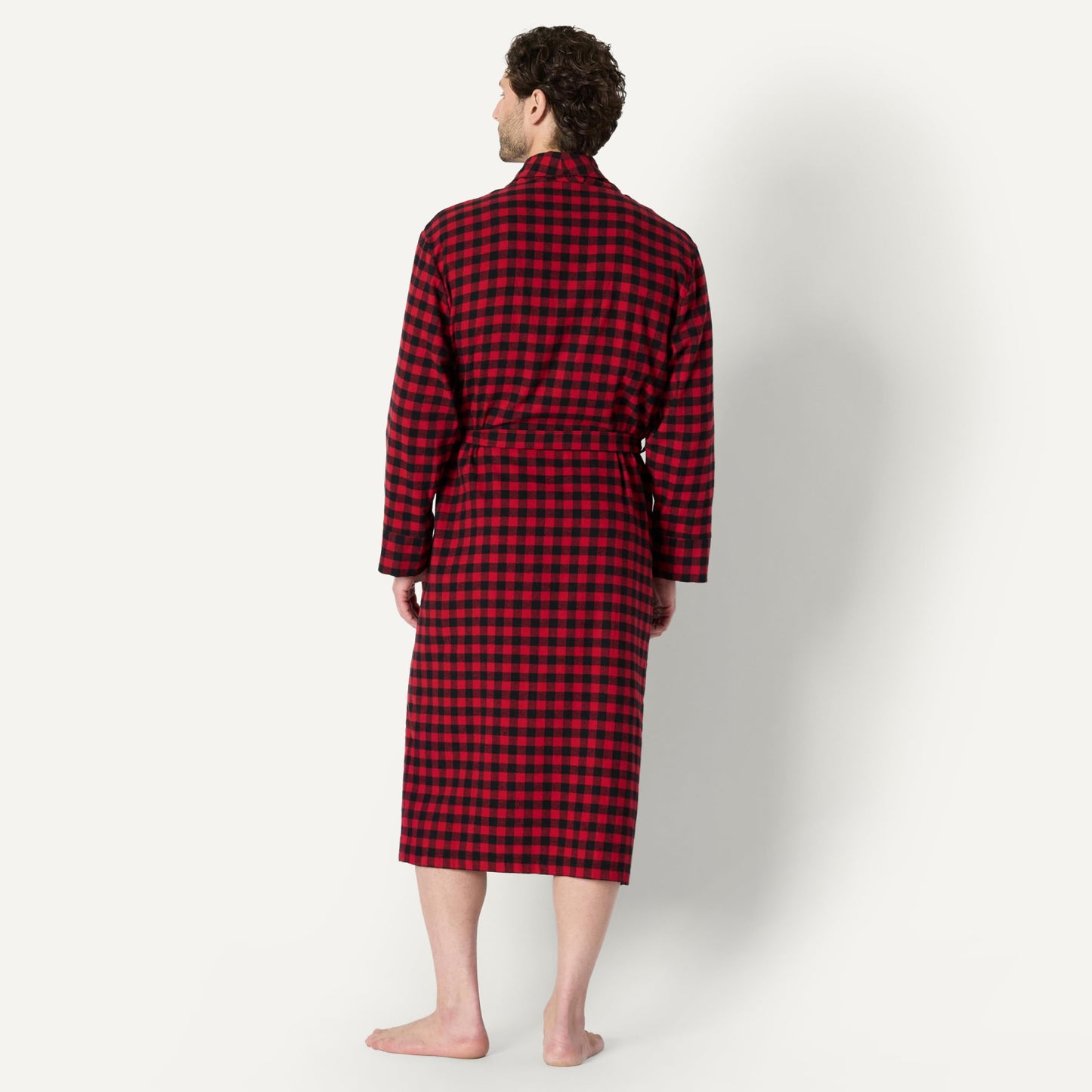 Amazon Essentials Men's Matching Holiday Family Pajama Sets, Classic Buffalo Check, Medium