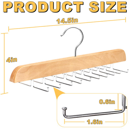 Resovo Tank Top Hanger with Premium Wood, 20 Large Capacity, Space Saving,360 Degree Rotating, Foldable Metal Hooks, Tank Tops